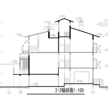 四层双拼别墅建筑图