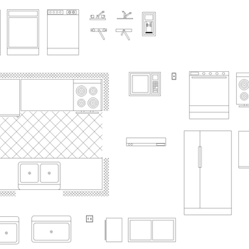 厨房电器家具CAD