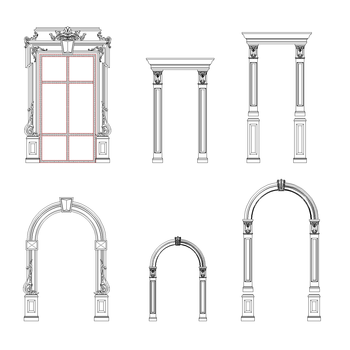 罗马柱 门窗装饰框