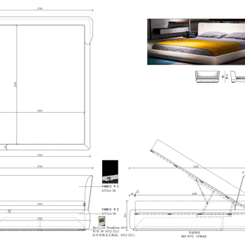 床CAD家具设计图纸