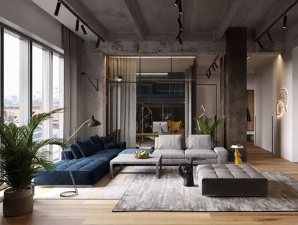 莫斯科三间公寓改造loft美宅 | Cartelle Design