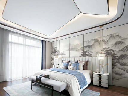 新中式家装书房卧室