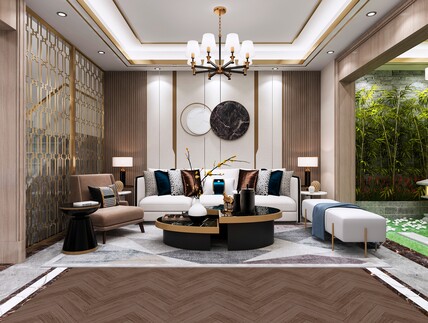 新中式客厅餐厅卧室