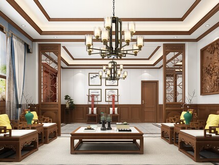 中式别墅客厅