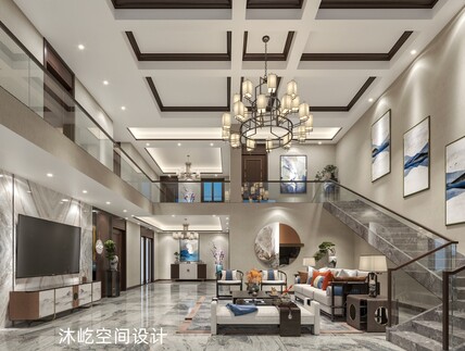 新中式别墅设计挑高