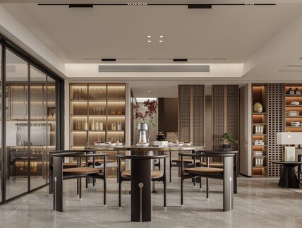 新中式客餐厅——艺米效果图