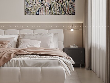 现代卧室——白龙马效果图