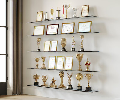 现代奖杯奖状3d模型