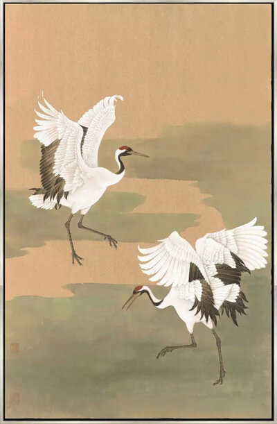 水墨仙鹤装饰画