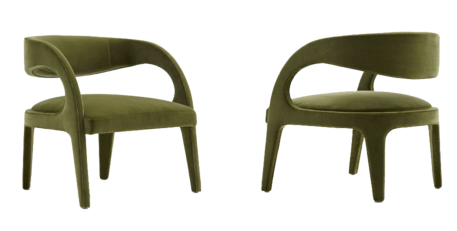 Fendi芬迪现代绿色单椅
