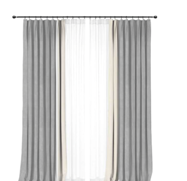 现代灰色窗帘