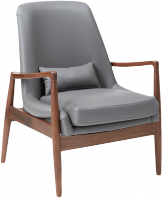物应「寂月休闲椅」北欧现代简约实木单人阳台家用懒人休闲沙发椅
