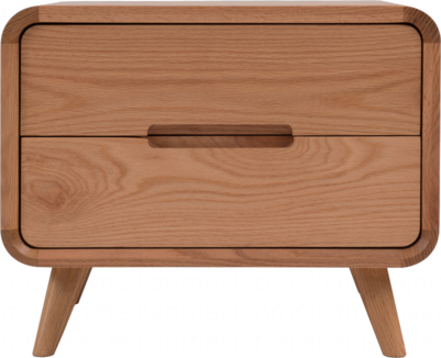 物应「凝月床头柜」实木简约现代黑胡桃原木经济型收纳储物柜柜子