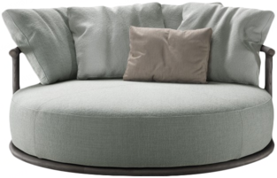 flexform 现代纳布丝绒双人沙发