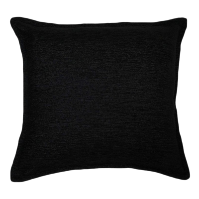 黑色棉麻装饰抱枕 