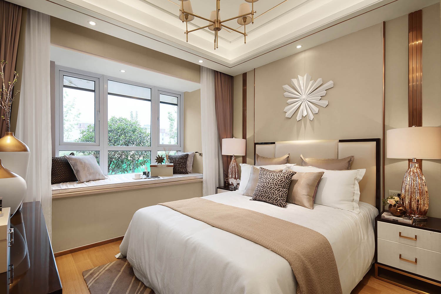 远洋山水样板间卧室