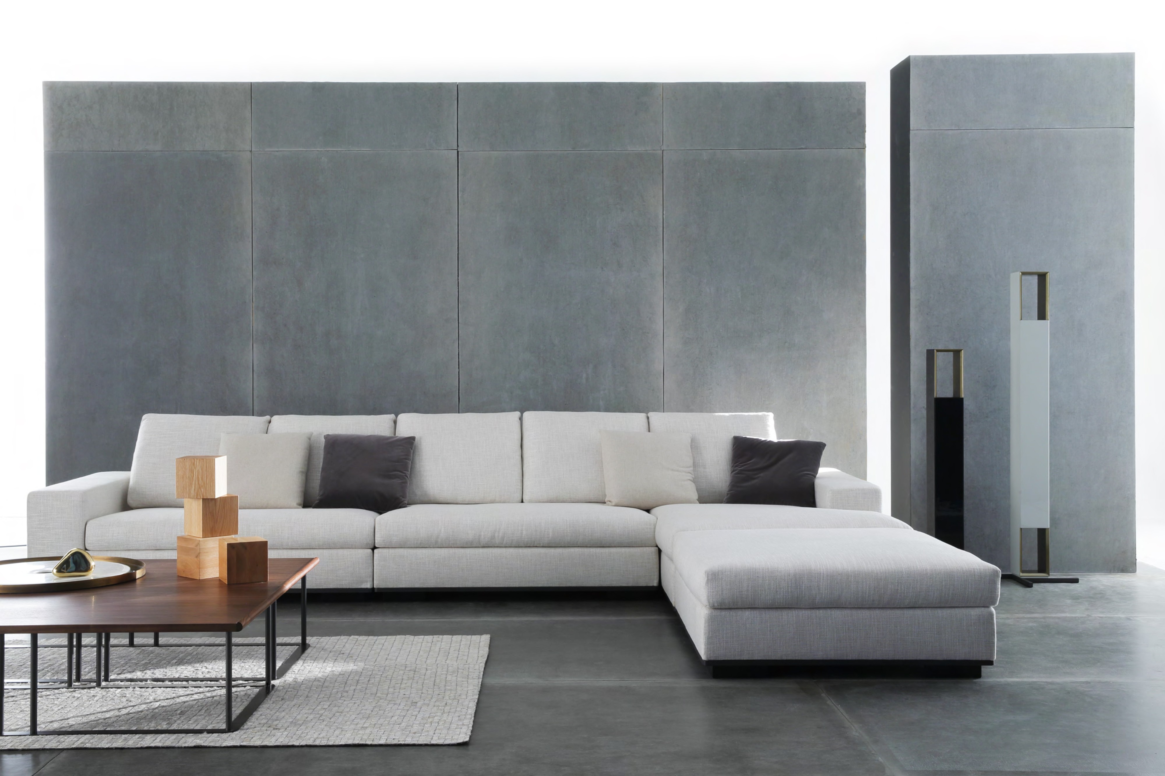 hc28现代多人沙发茶几落地灯