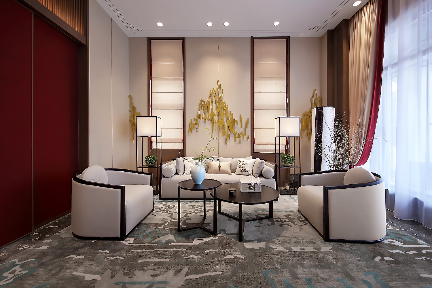 金山古镇售楼处-新中式洽谈区