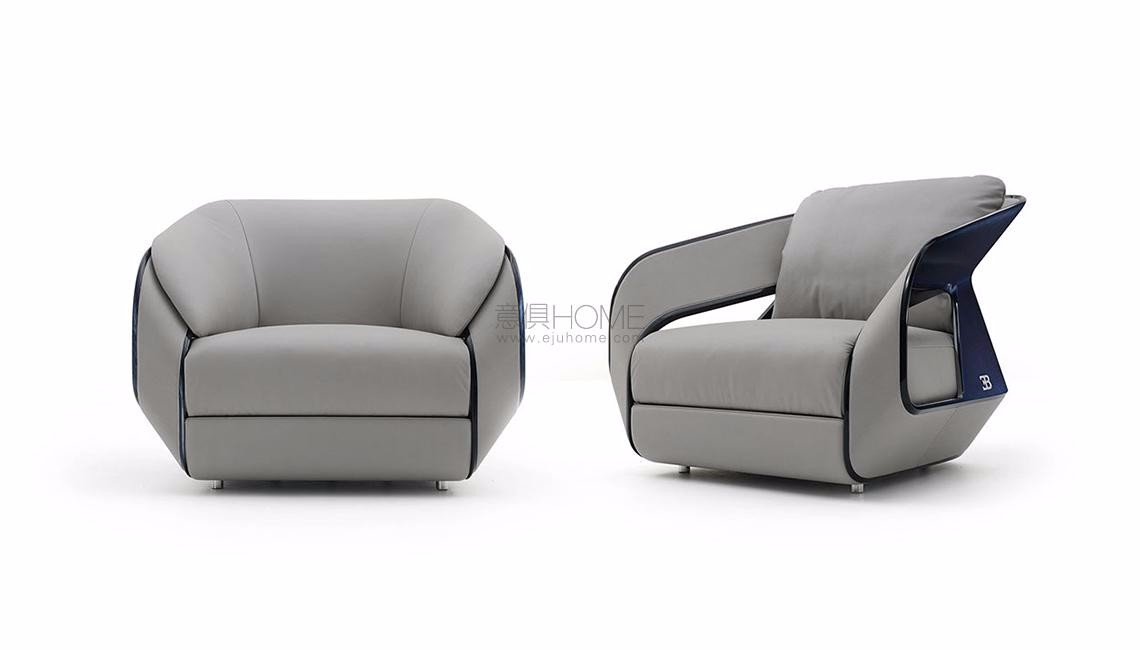 意大利bugatti布加迪现代单人沙发