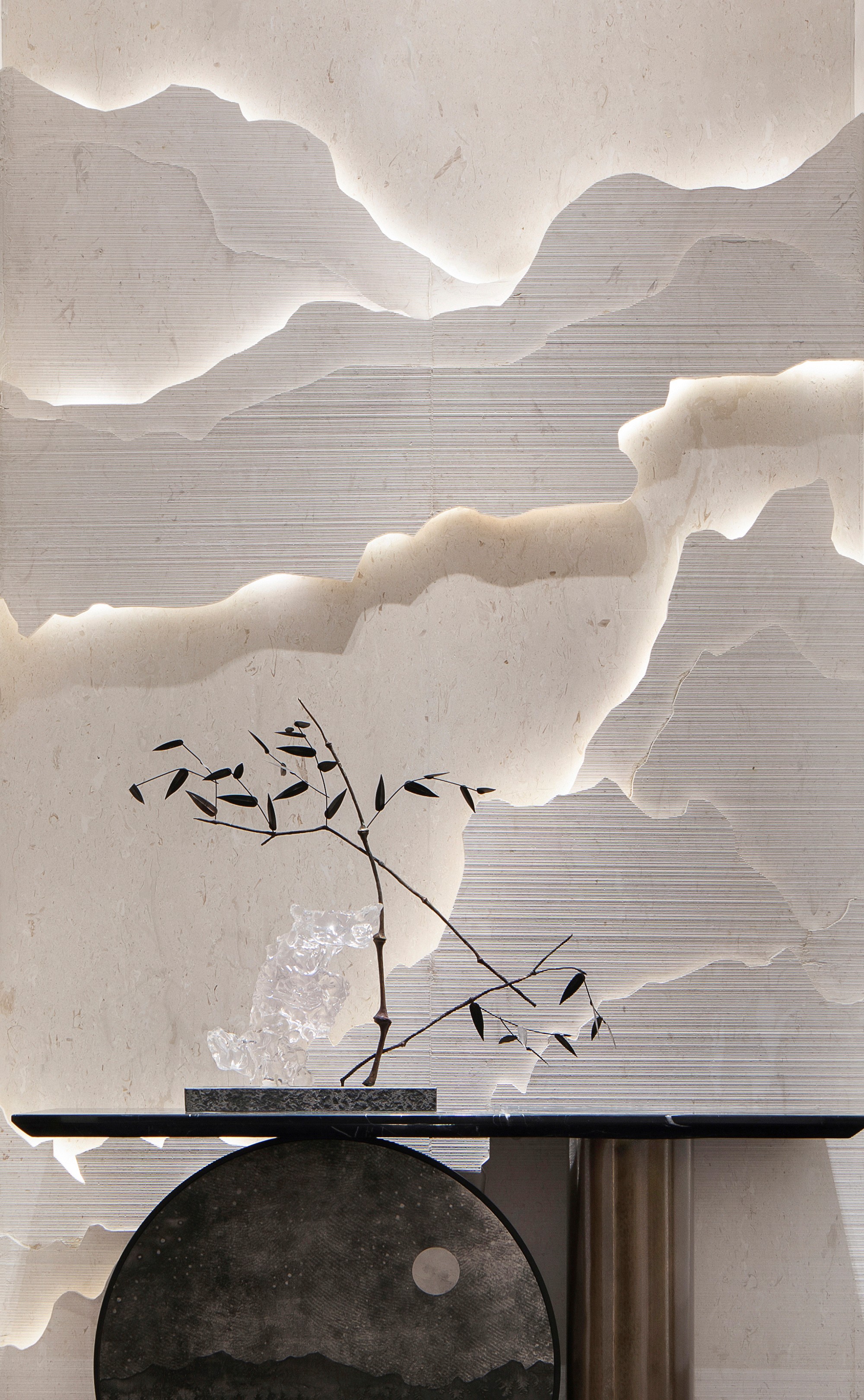 玄关背景墙端景台