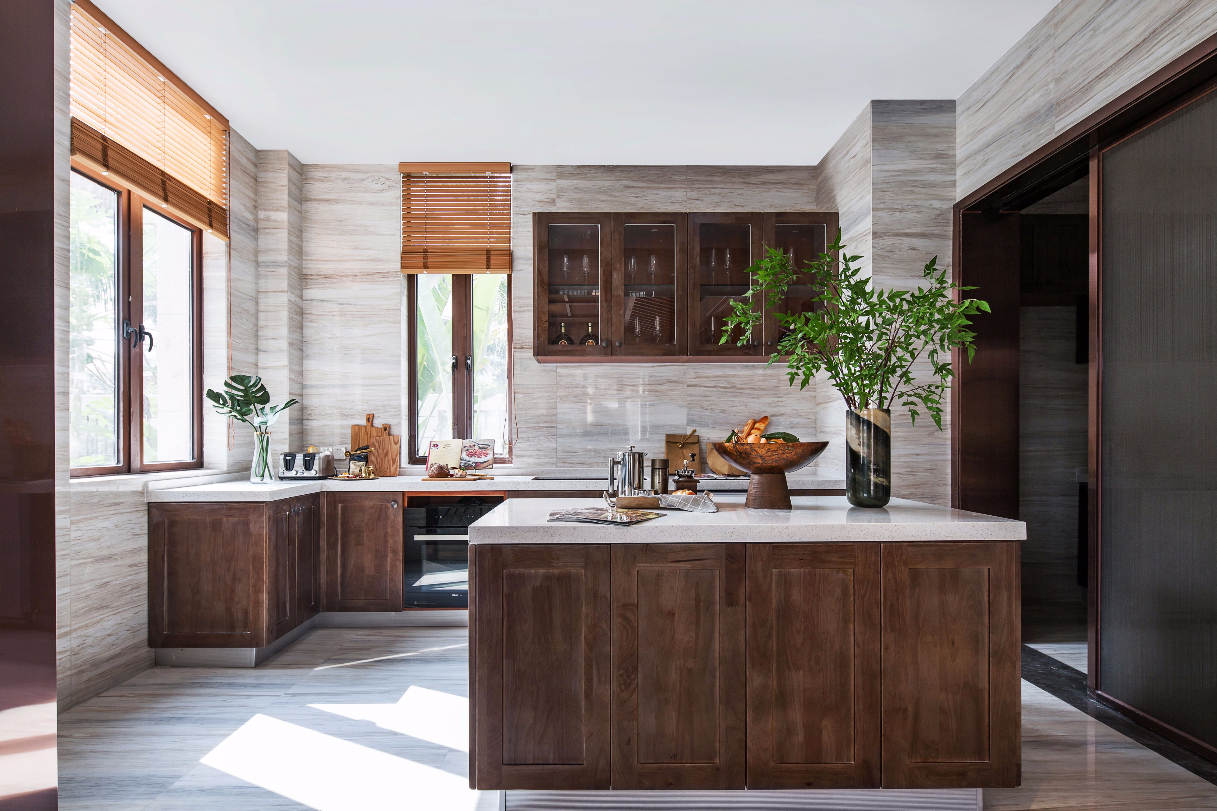 上海大朴 白金海岸21号院别墅样板房 现代厨房