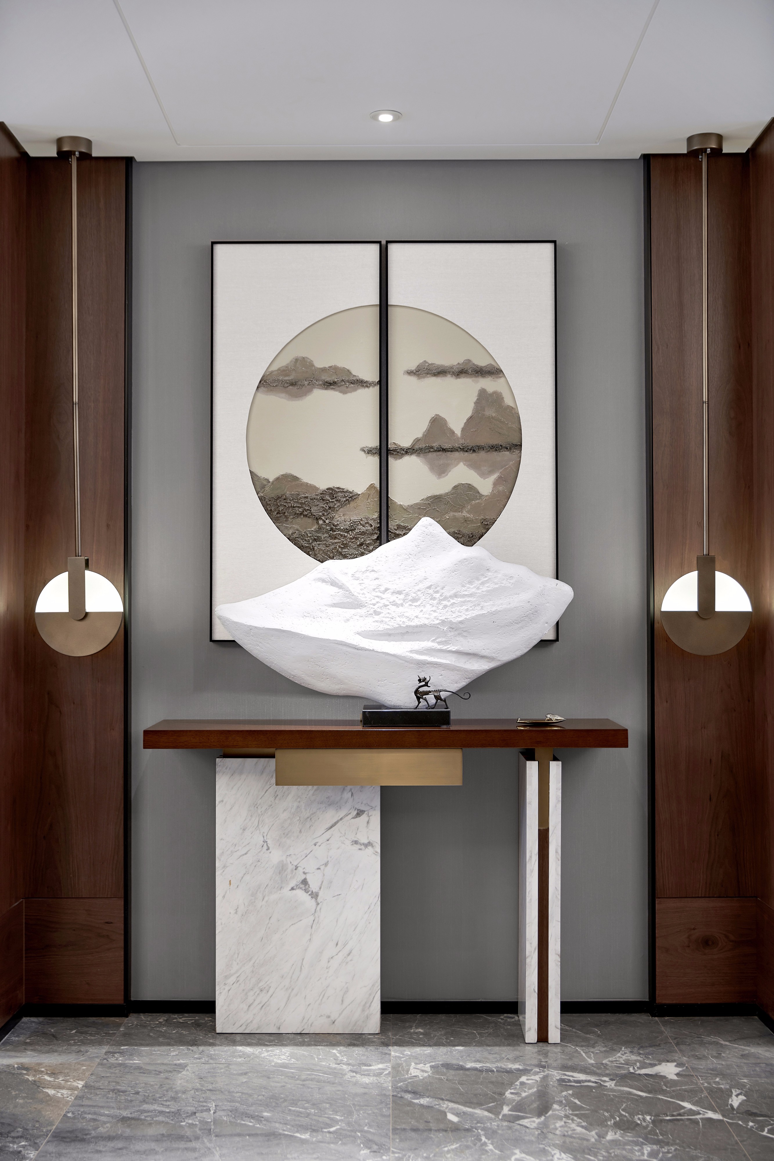 0819 新中式玄关端景台l