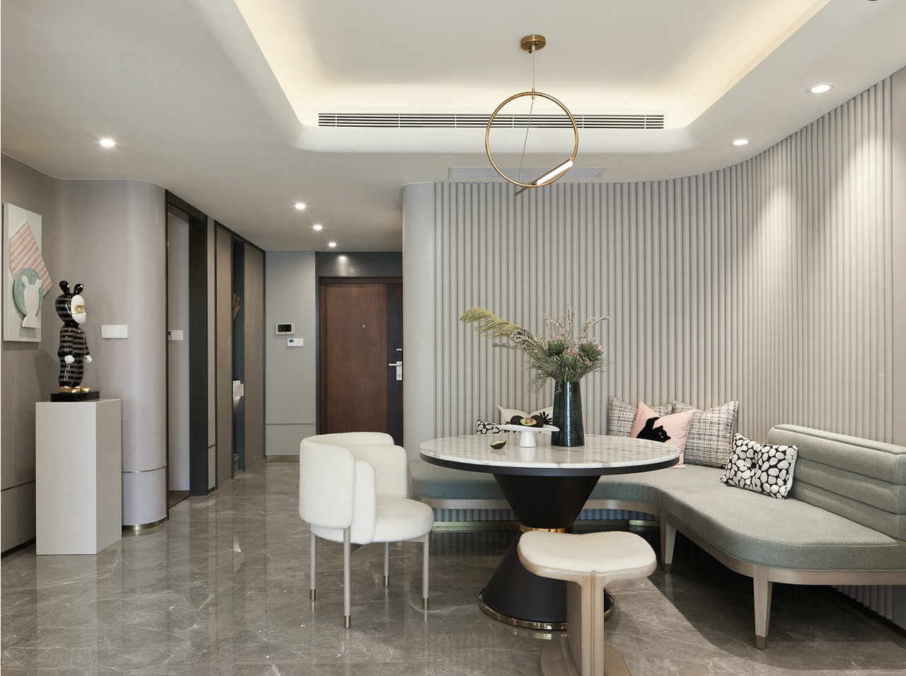 0902纳沃设计德信御府样板间现代轻奢餐厅