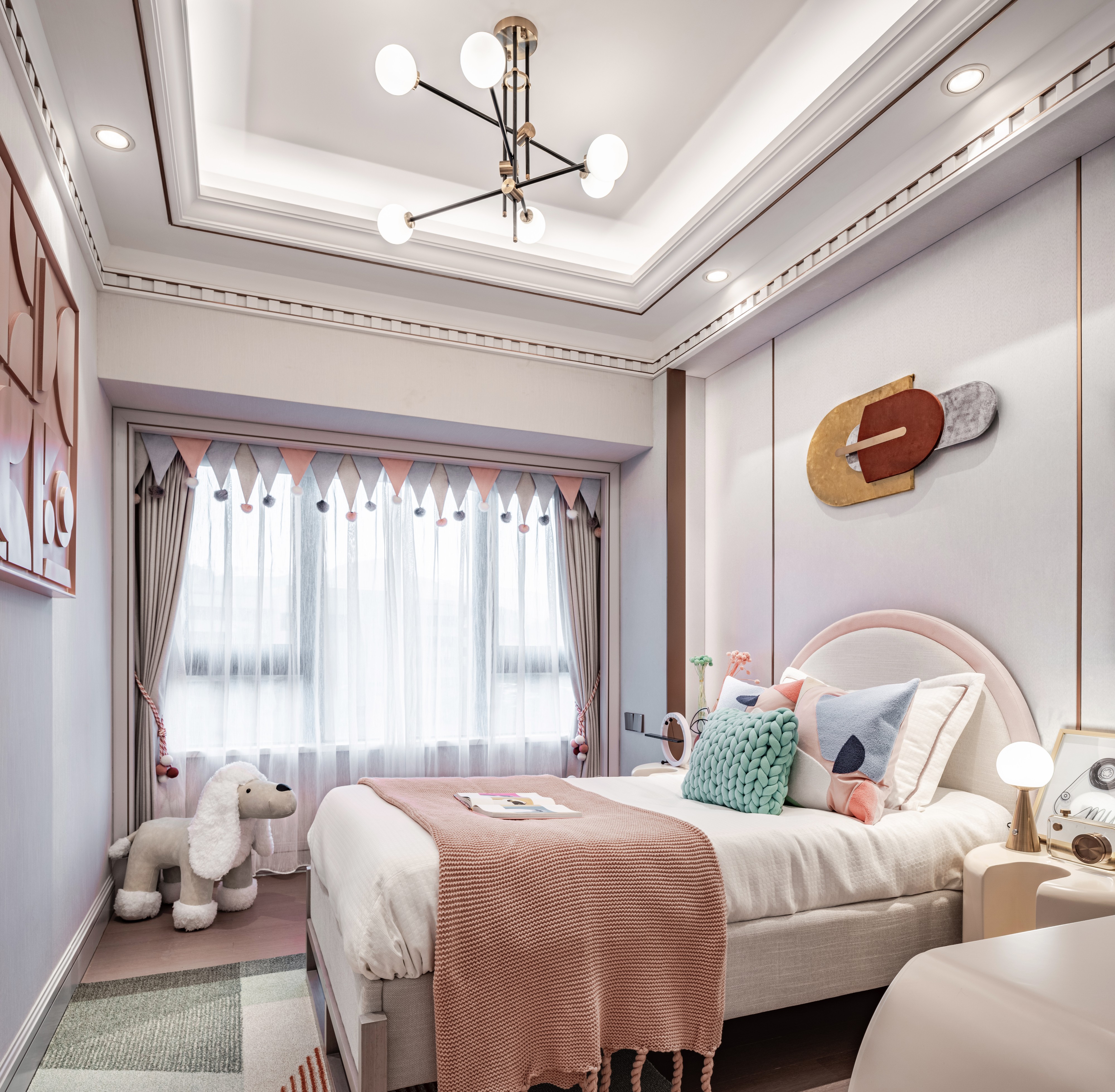 0205l冷元宝leng设计惠州星河丹堤g4样板间现代轻奢女孩房儿童房公主