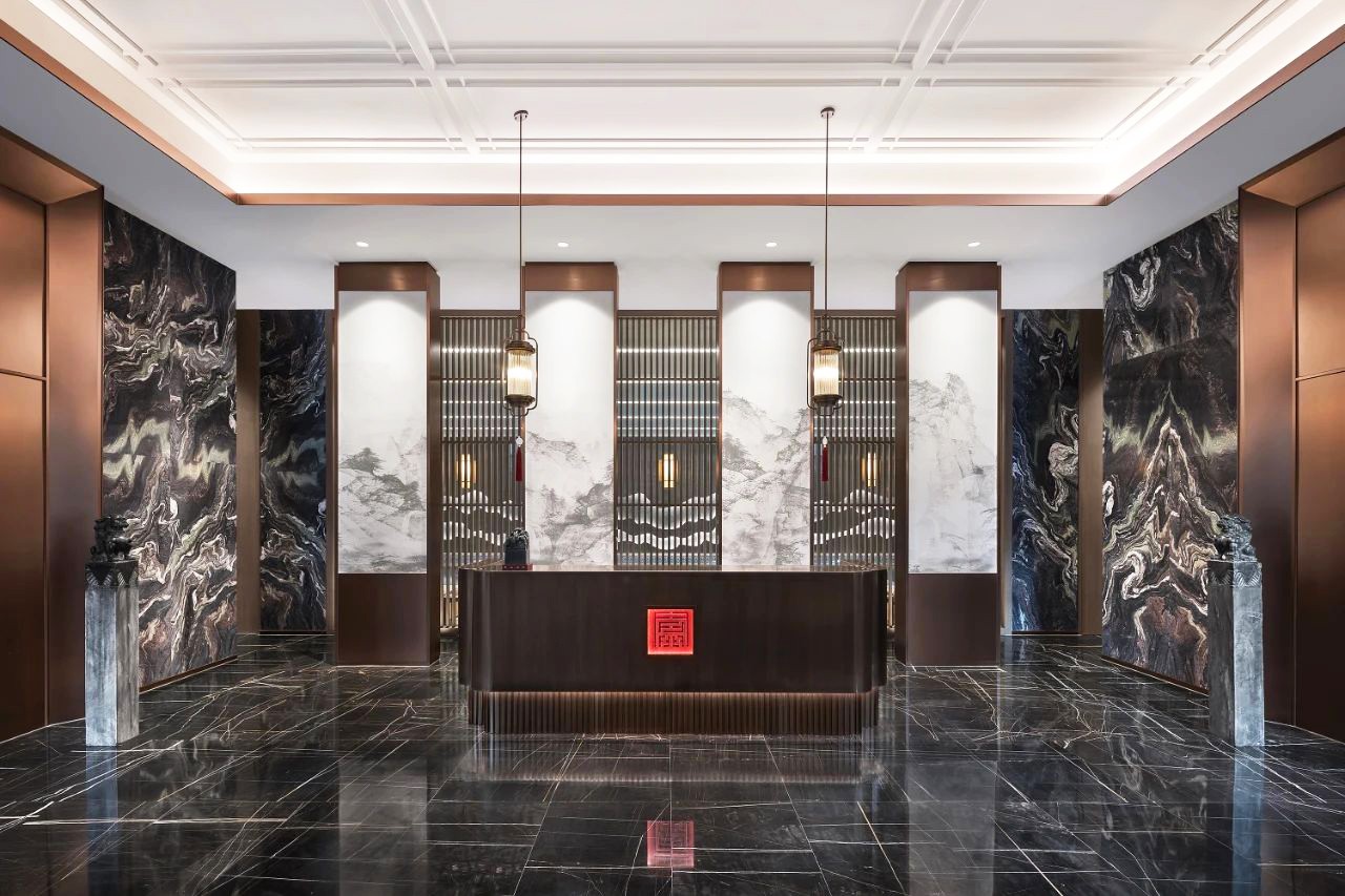 0612新中式售楼处接待台 服务台l