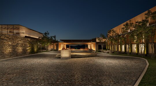 夜晚建筑外景3d贴图下载[id:102584154]_建e室内设计网