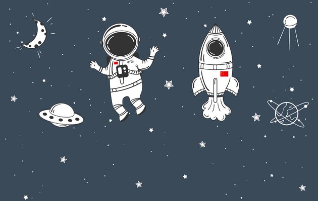 卡通儿童壁纸宇航员高清贴图