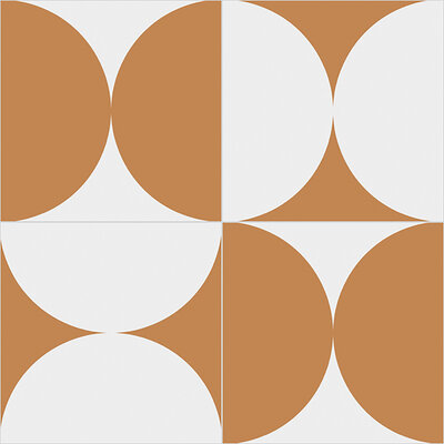 半圆 橙色 网红 小花砖 花砖 瓷砖 卫生间 厨房3d贴图_半圆 橙色 网红