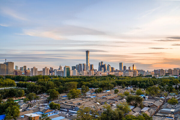 黄昏建筑外景高清贴图
