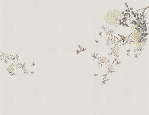 新中式花鸟壁纸壁高清贴图