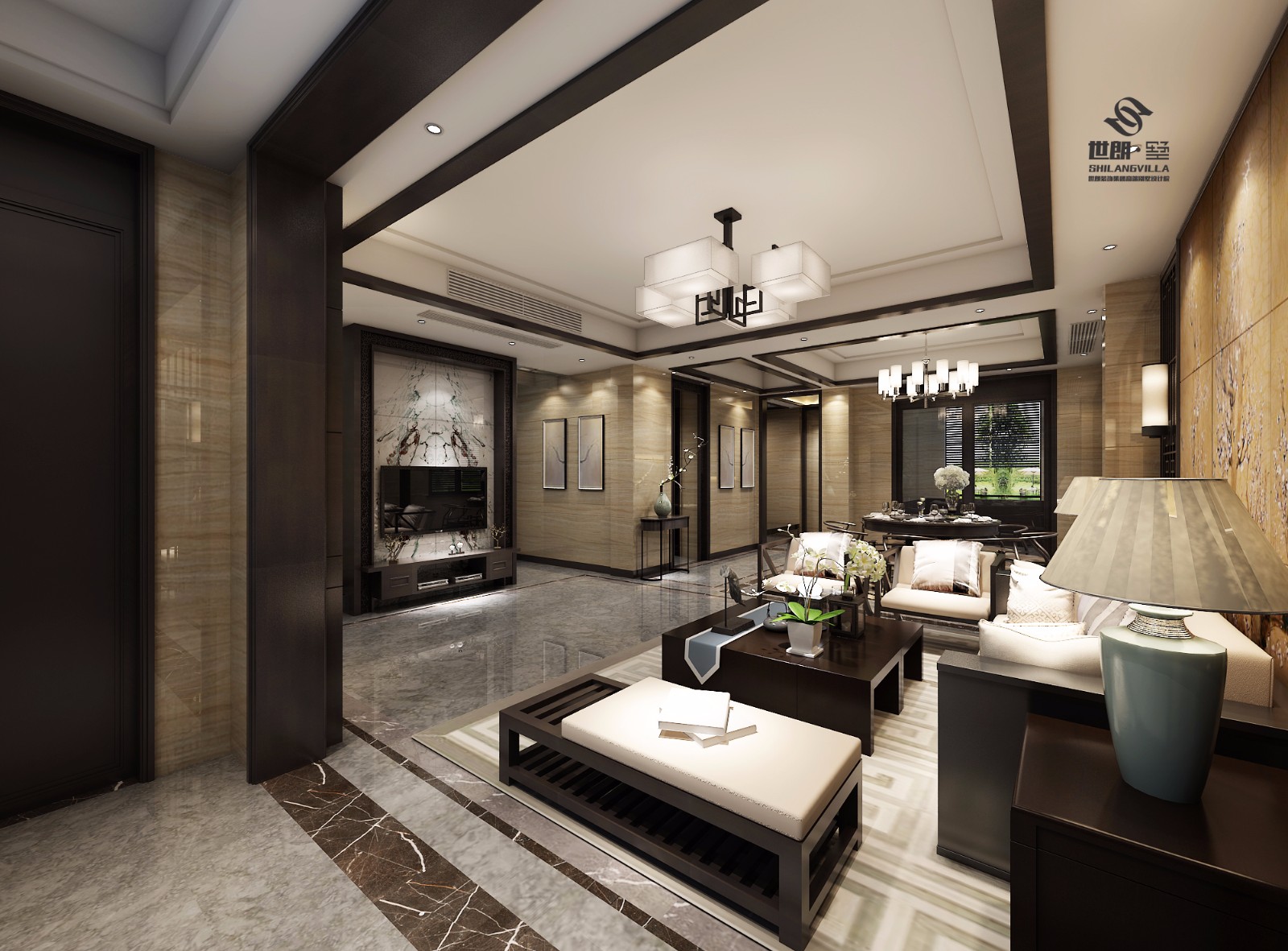 常州龙湖香醍漫步335新中式-建e室内设计网-设计案例