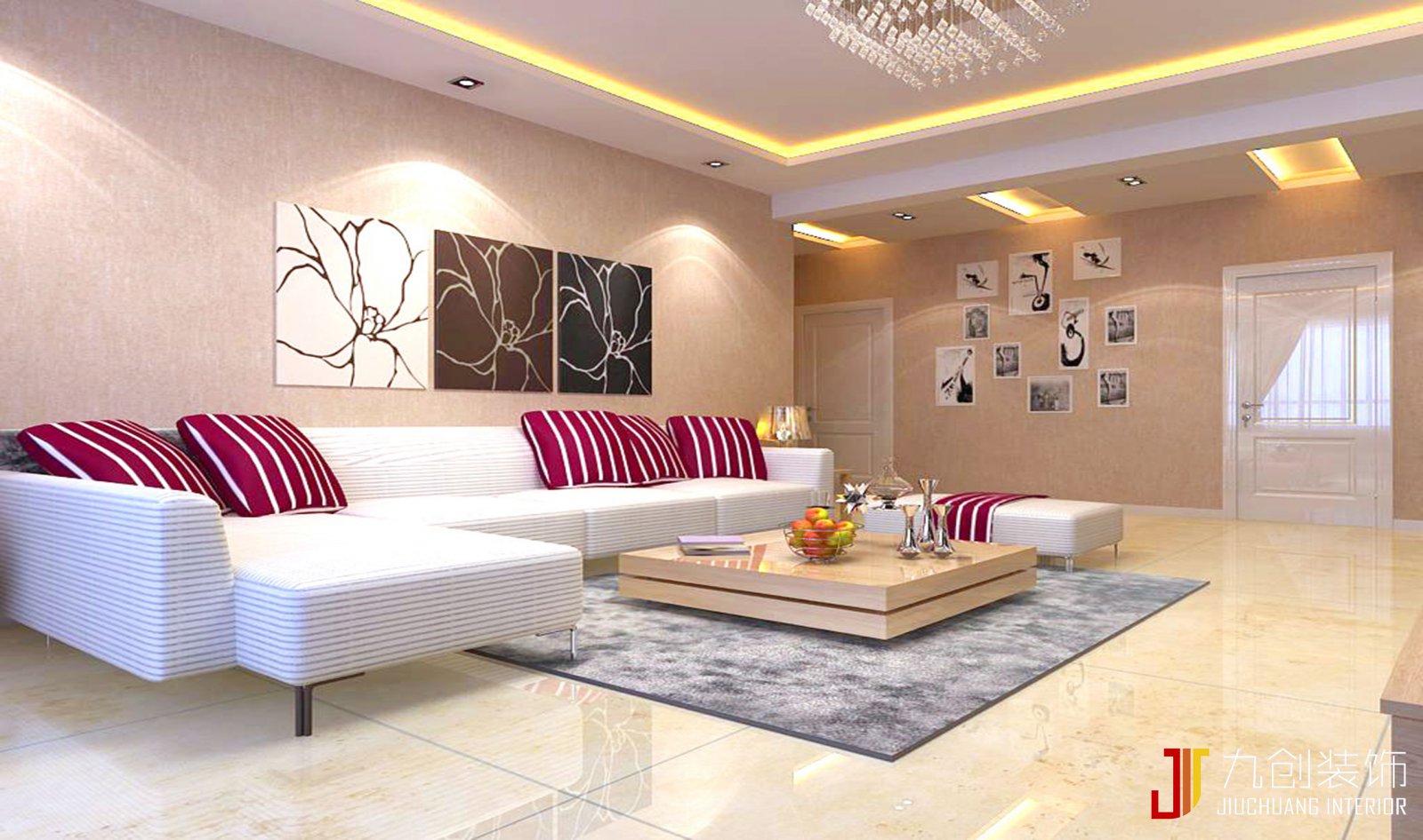 中山华府豪华装修，这客厅装的太牛了-CND设计网,中国设计网络首选品牌