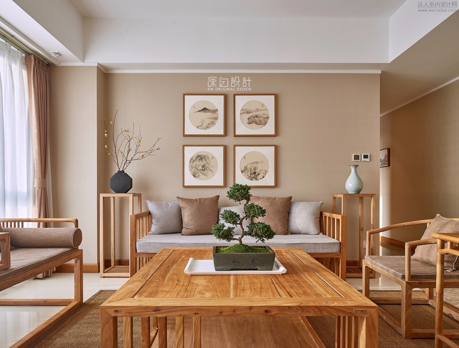 隐·仕——嘉里中心150㎡新中式住宅 | 深白设计