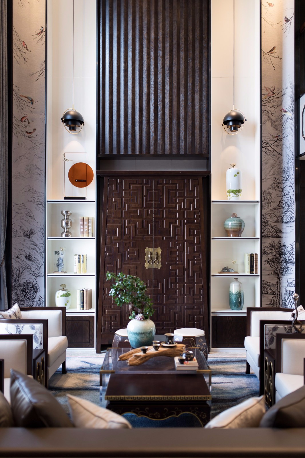 琴棋书画,诗酒花茶——水岸联排新中式别墅样板房设计