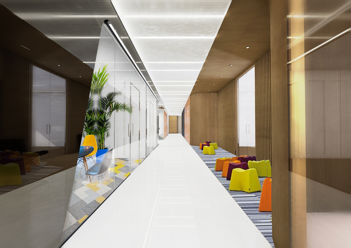 寻常设计|办公空间设计"光之隧道"