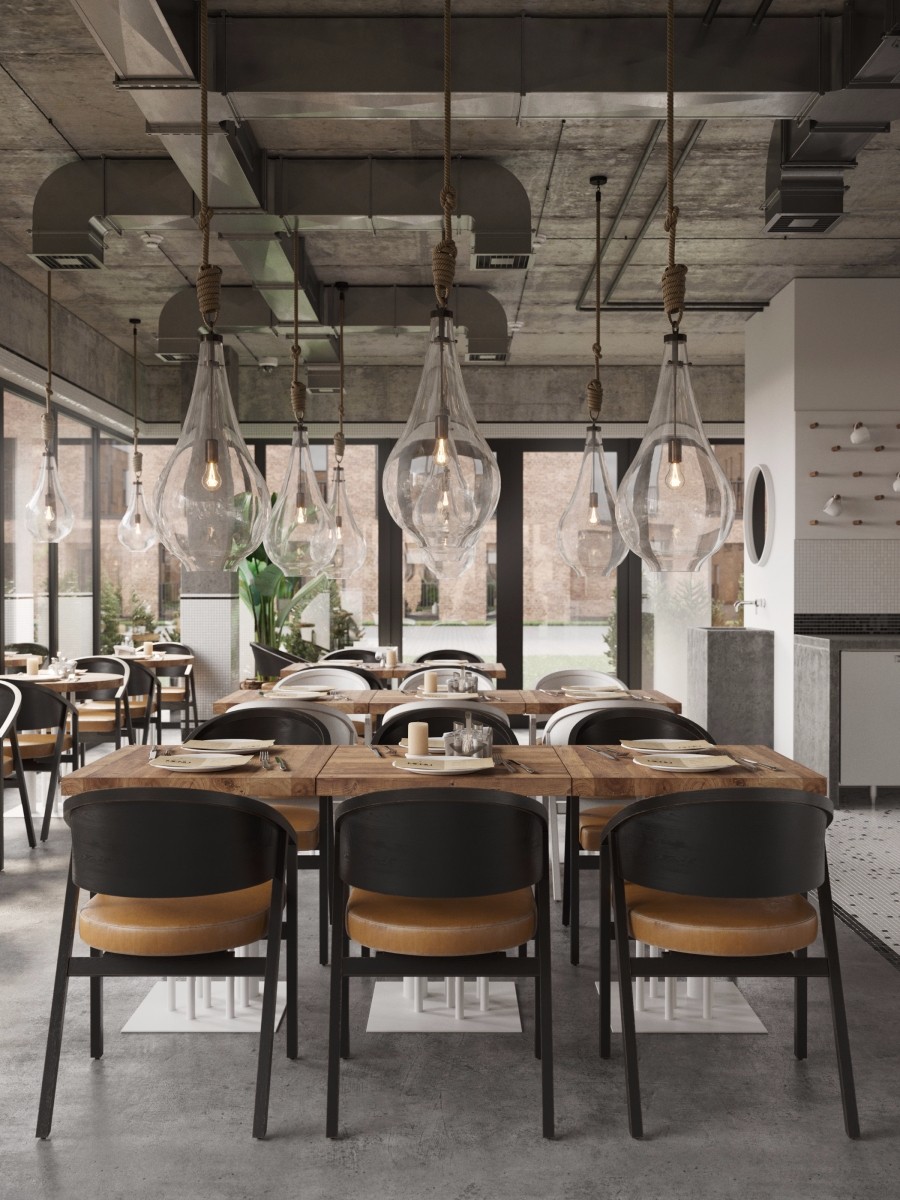 国外现代工业风餐厅 | forms architects