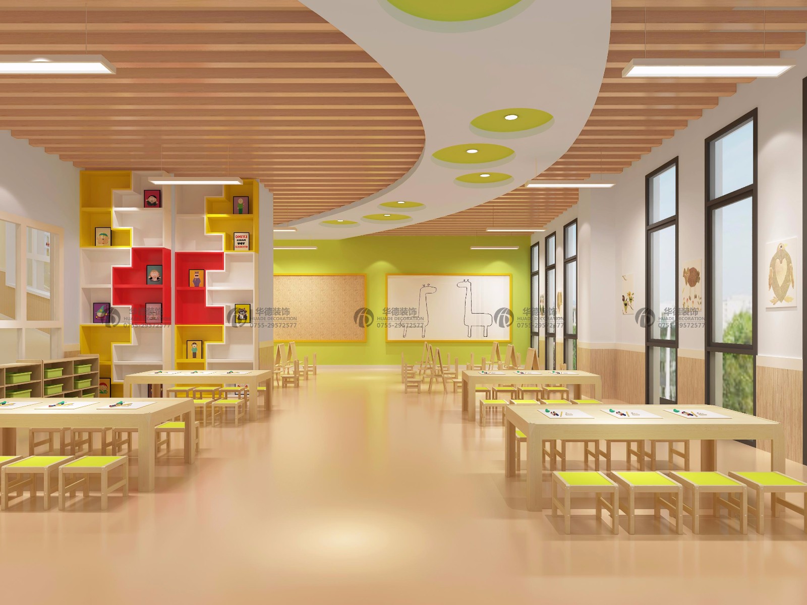 深圳幼儿园装修之墙面设计有什么要注意_华德装饰设计