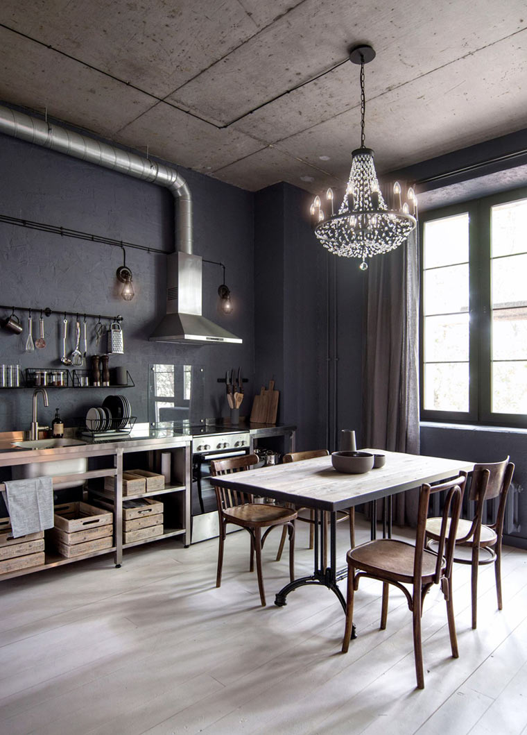 40㎡复古工业风单身公寓 | int2