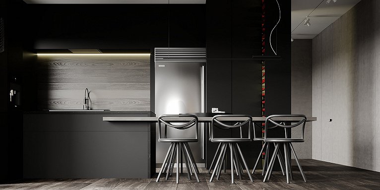 波兰 Strong man 极简高级黑男士公寓 | Home 