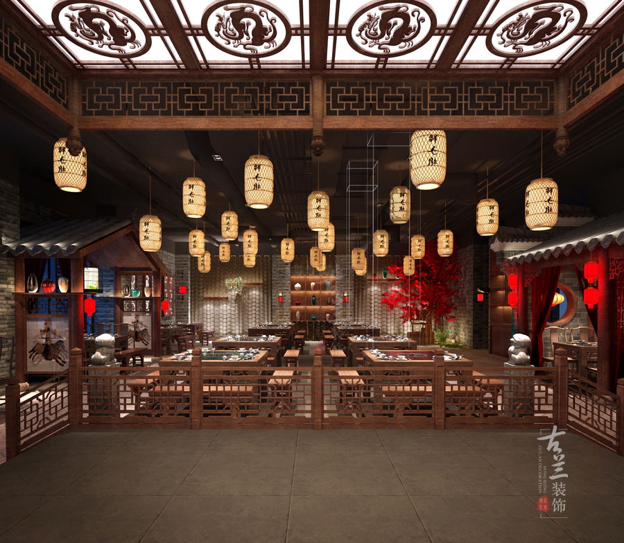 成都春熙里老火锅店(春熙总店)——成都老火锅店装修设计|成都火锅概念店设计-建e网设计案例