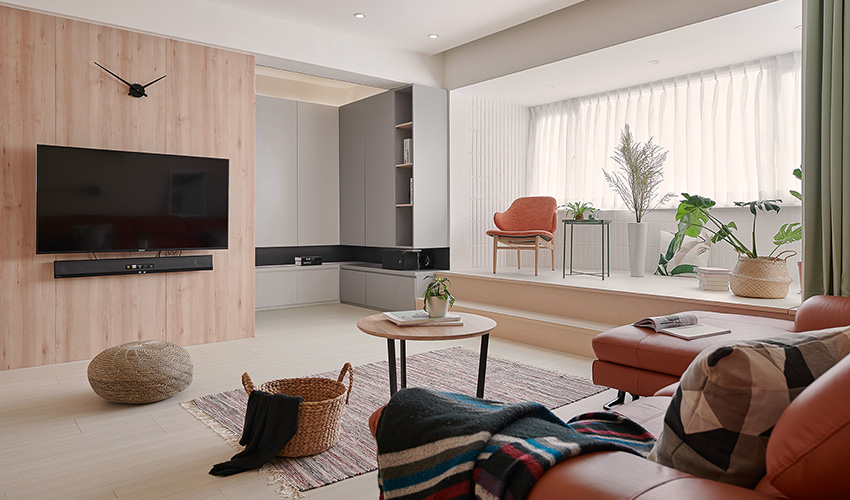 以日光卧榻为主角 台北30 坪缤纷北欧风公寓 巢空间设计 设计头条