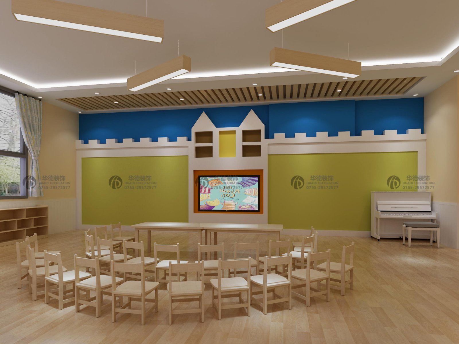 现代幼儿园教室环境布置 – 设计本装修效果图