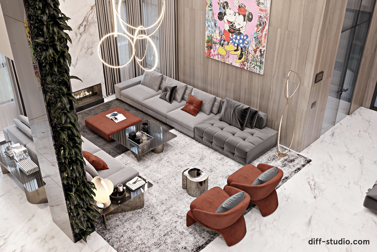 充满年轻个性的豪华现代家居室内设计 | Diff.Studio