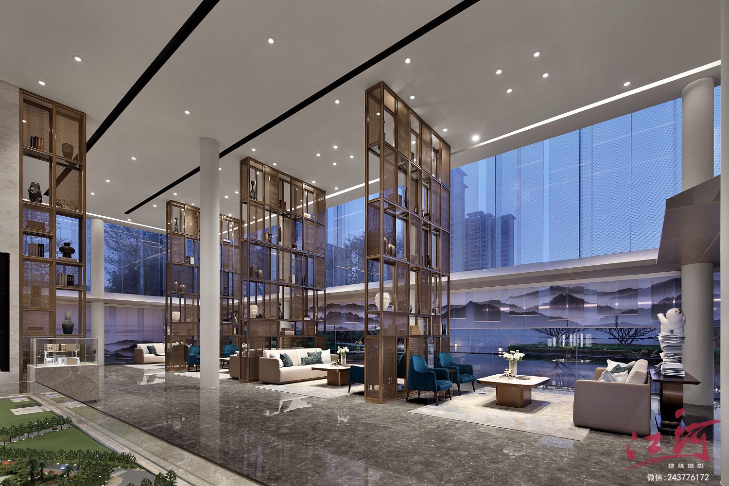 金众·江悦府售楼处中心——江河摄影-设计案例-建E室内设计网