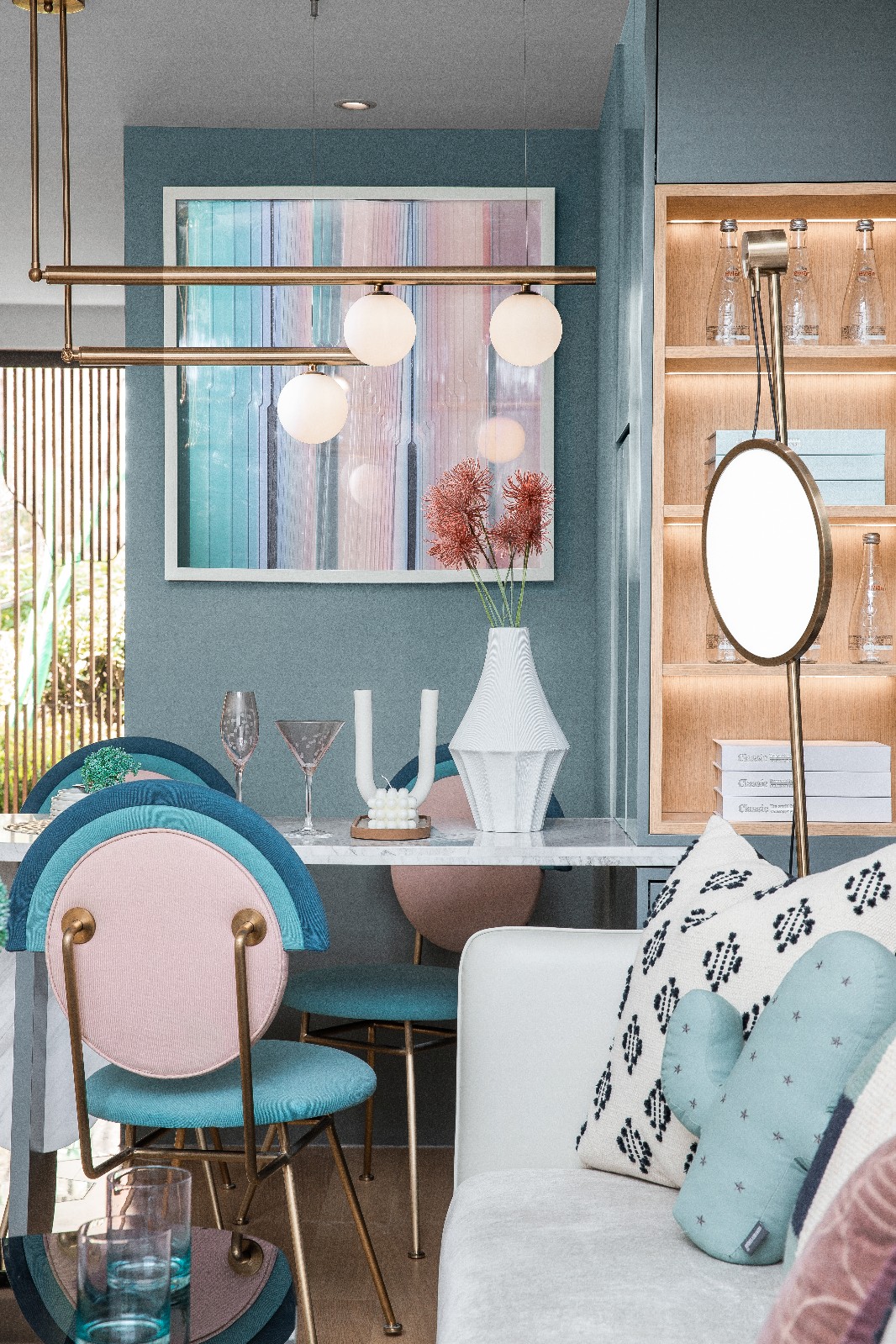 单钥匙loft北欧清新风格趣味马卡龙大铄设计