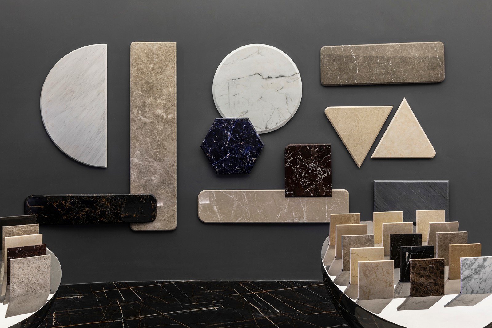 激发视觉联想的"太空"石材展厅 | 磐洲设计